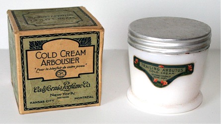 Trailing Arbutus Cold Cream in Transitional Jar - 1924