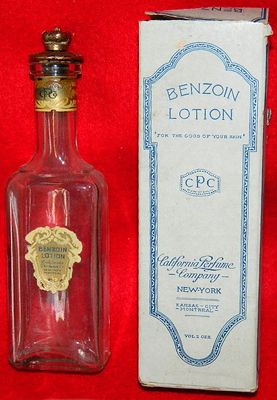 Benzoin Lotion Bottle and Box - 1923