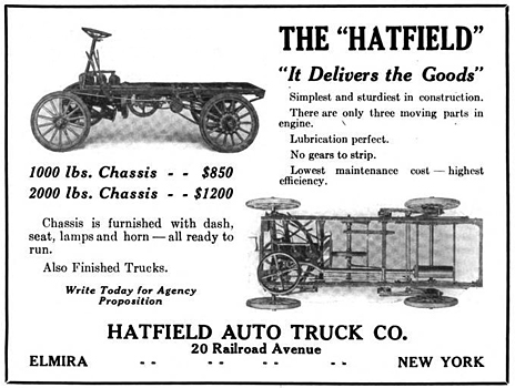 Hatfield Auto Truck Advertisement - 1912