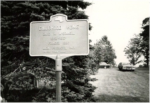 Sign Announcing David H. McConnell, Sr. Childhood Home - 1980