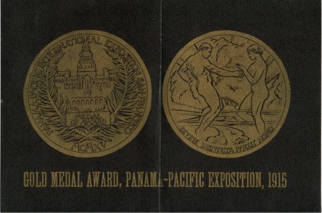 Pan-Pacif Gold Metal Award Insert for the Color Plate Catalogs - 1917
