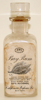 California Bay Rum bottle - 4 Oz. - 1911