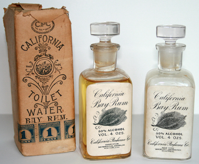 California Bay Rum bottles - 4 Oz.- 1914 and 1915