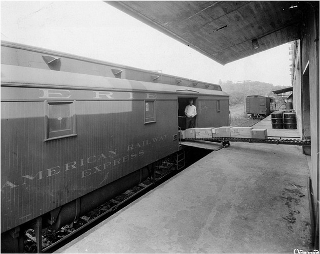 Loading Boxes for Shipment onto the Train at Suffern, NY - 1920s