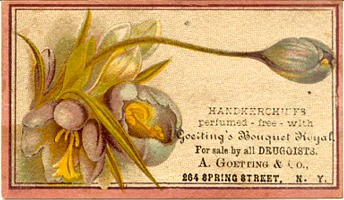 Goetting & Co, NY Perfume Sample Trade Card