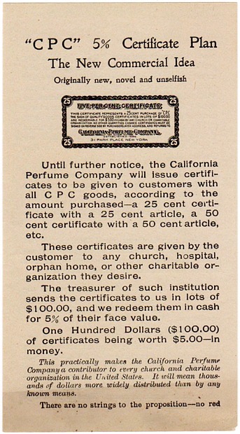 CPC Catalog Insert Announcing 5 percent Plan - 1910 - Front