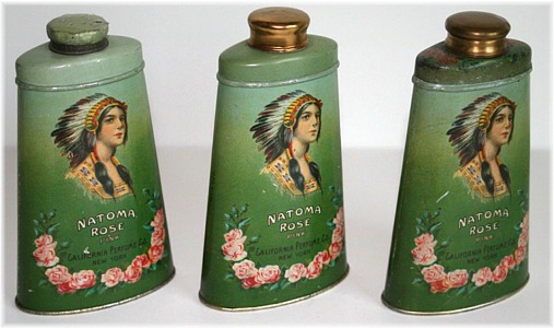 Three Natoma Talcum Tins - 1918