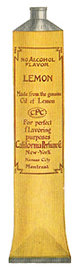 Non-Alcoholic Lemon Flavoring - 1922 